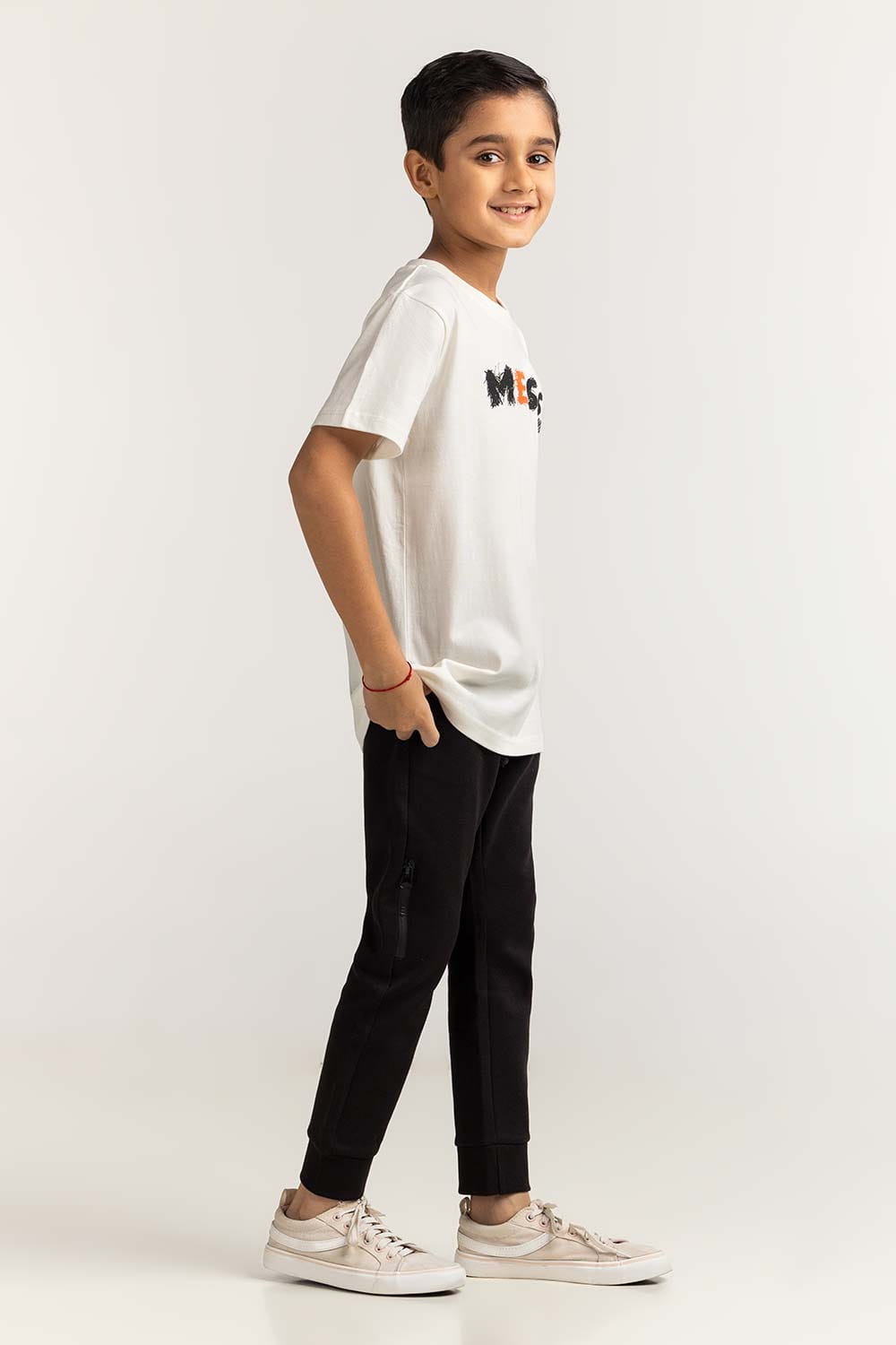 Junior Boy White Printed Tee JB-TS-SS24-024