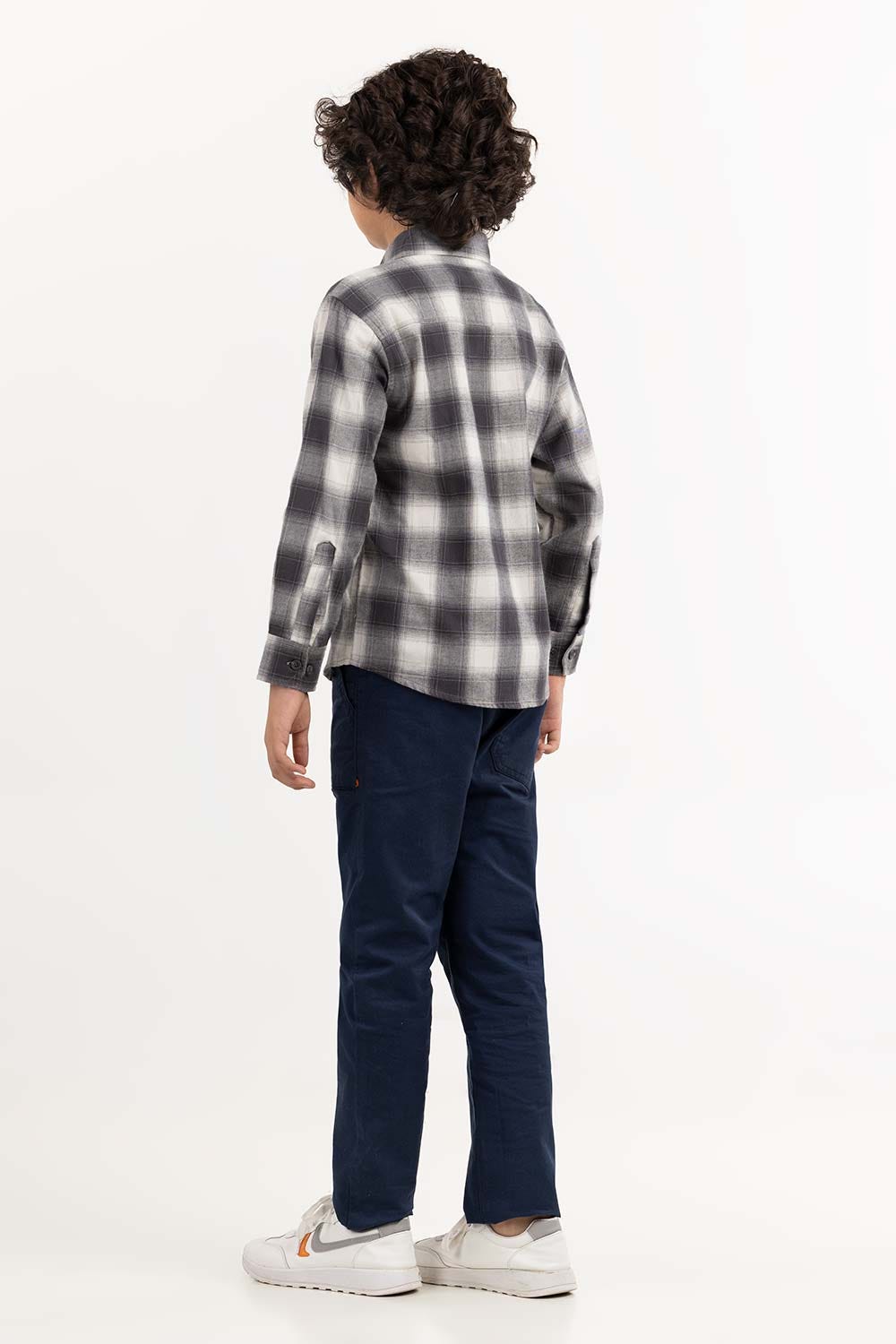 Junior Boy Black And White Casual Shirt 224-317-005