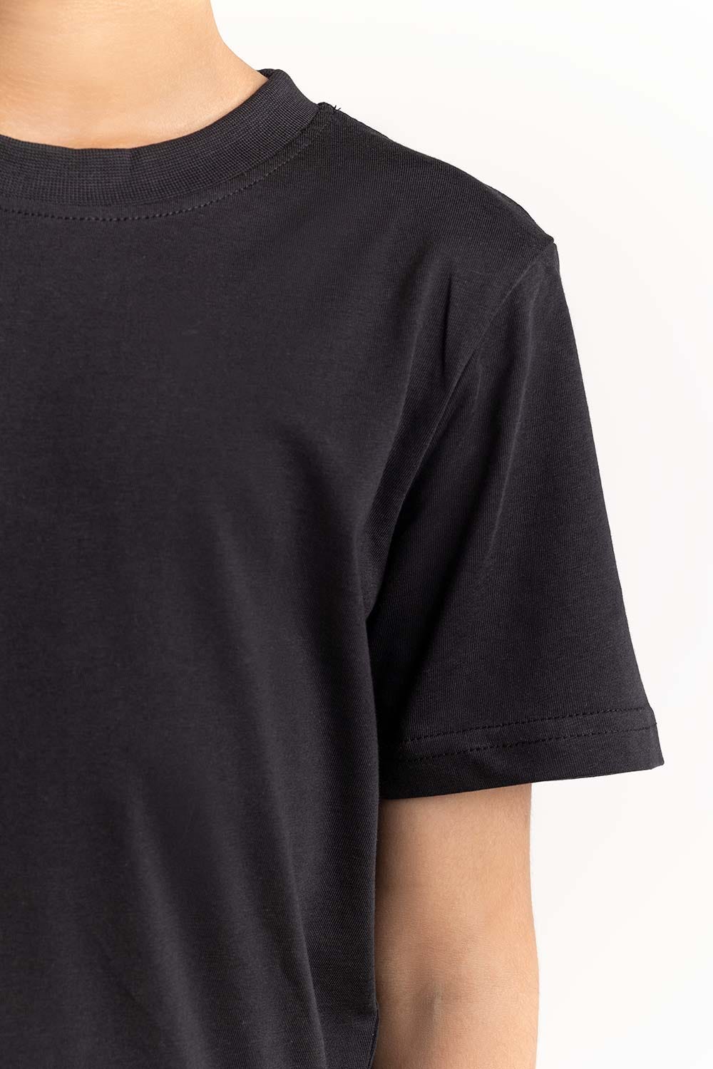 Junior Boy Black T-Shirt 231-313-001 A