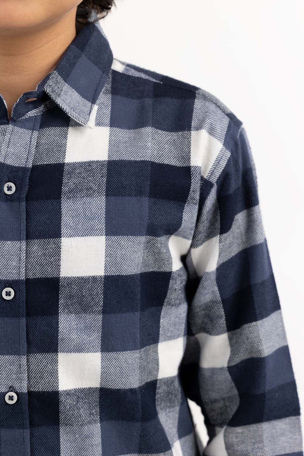 Junior Boy Blue Casual Shirt 224-317-008