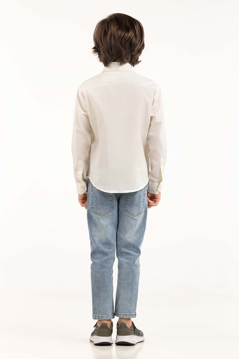 Junior Boy White Casual Shirt 231-317-014