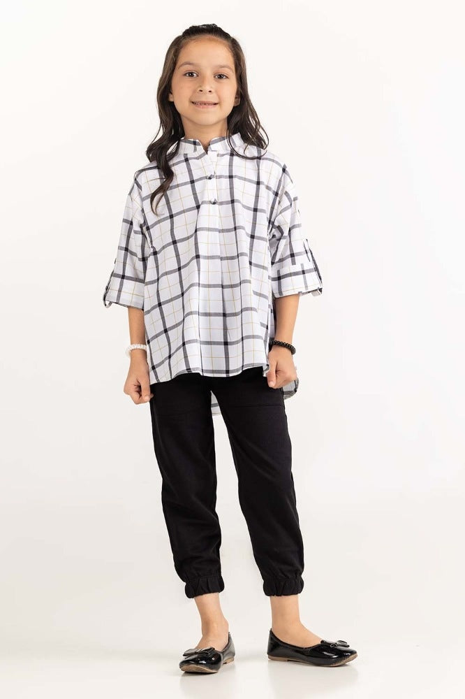 Junior Girl Black and White Blouse 224-417-011