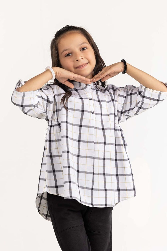 Junior Girl Black and White Blouse 224-417-011