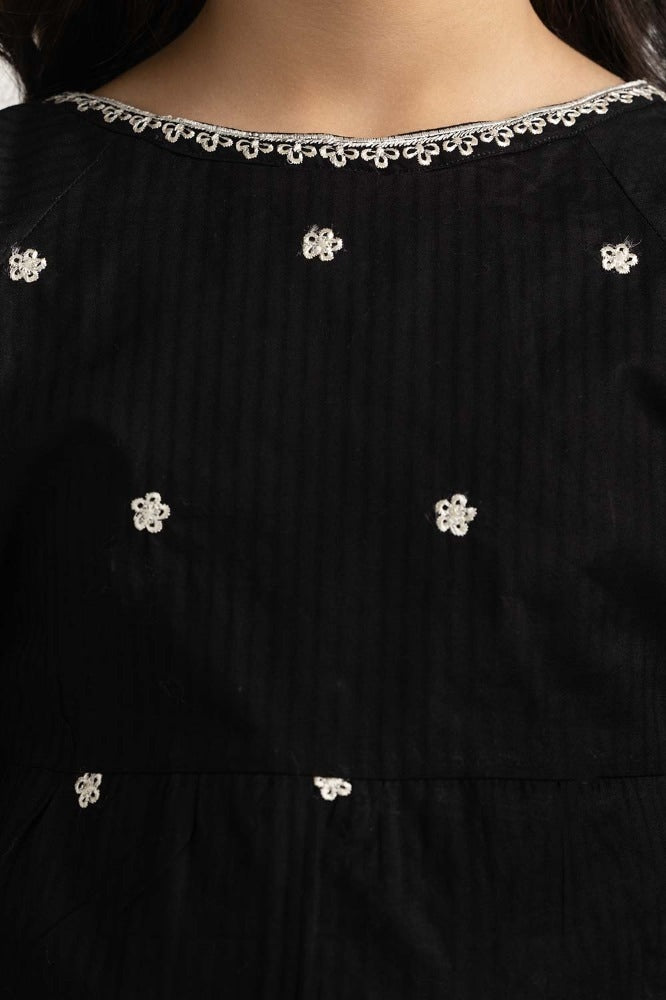 Junior Girl Black Basic Blouse 231-417-020