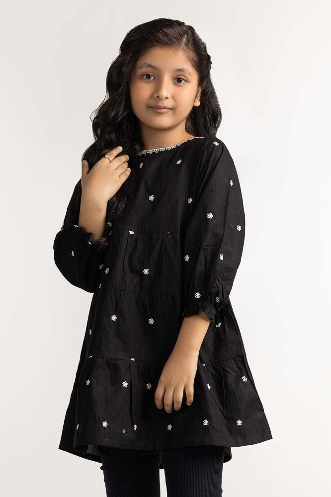 Junior Girl Black Basic Blouse 231-417-020