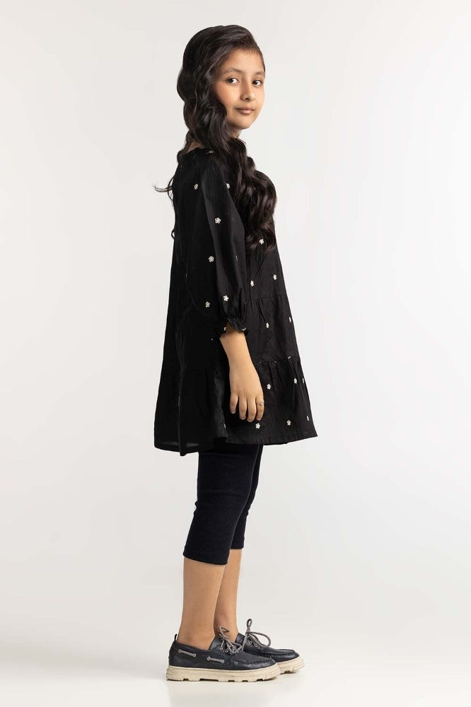 Junior Girl Black Basic Blouse 231-417-020