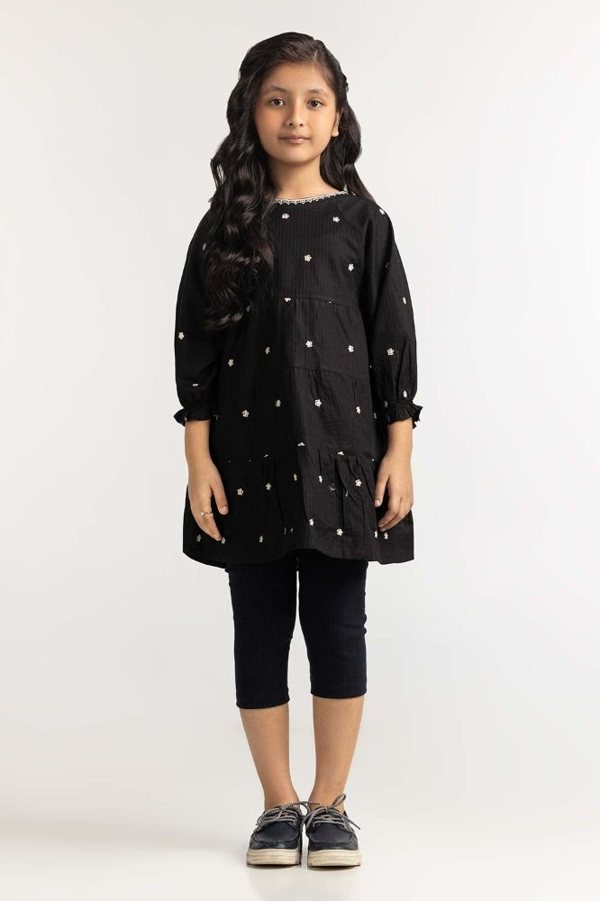 Junior Girl Black Basic Blouse 231-417-020