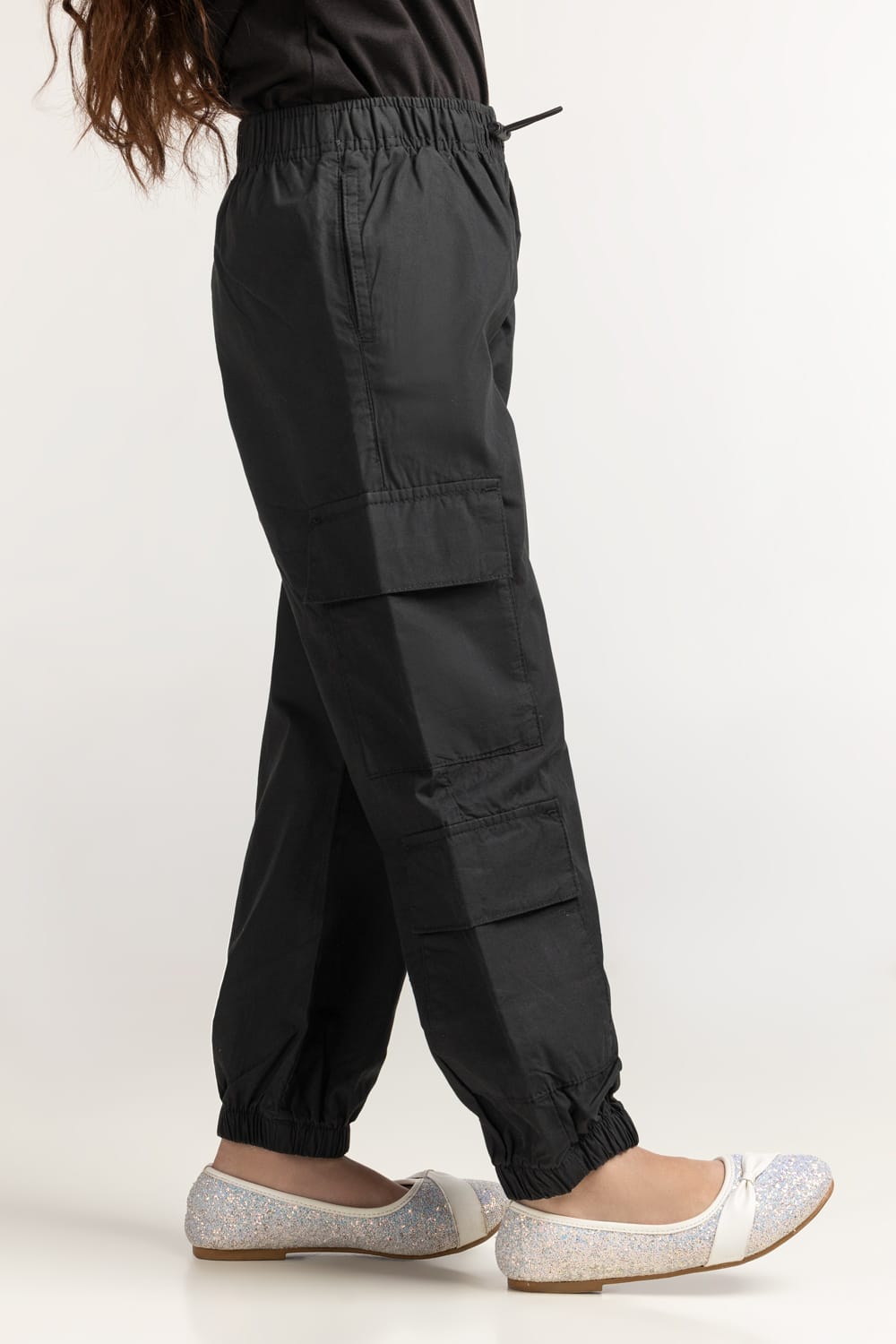 Junior Girl Black Basic Trouser JG-NDJ-SS24-006