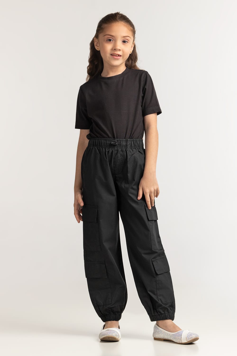 Junior Girl Black Basic Trouser JG-NDJ-SS24-006