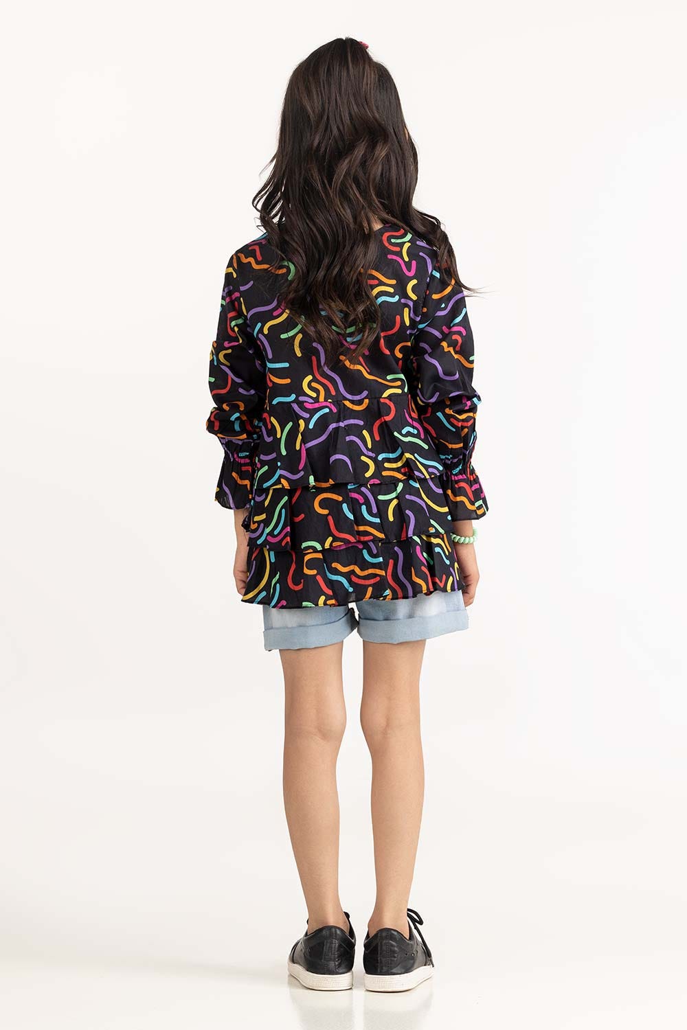 Junior Girl Black Blouse 231-417-010