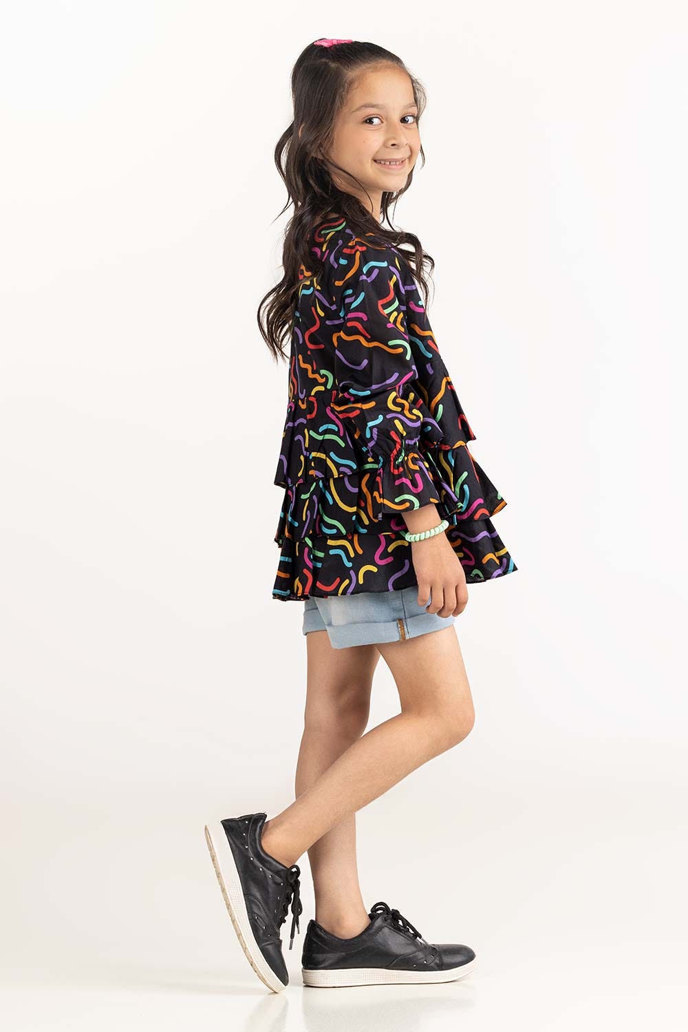 Junior Girl Black Blouse 231-417-010