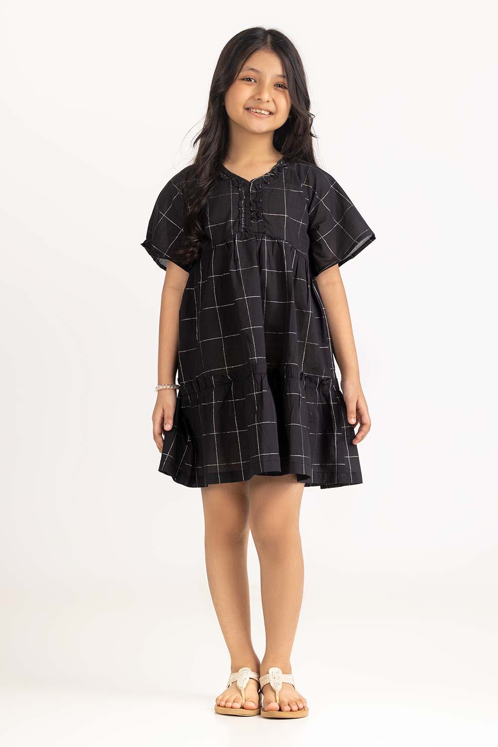 Junior Girl Black Dress 231-417-024