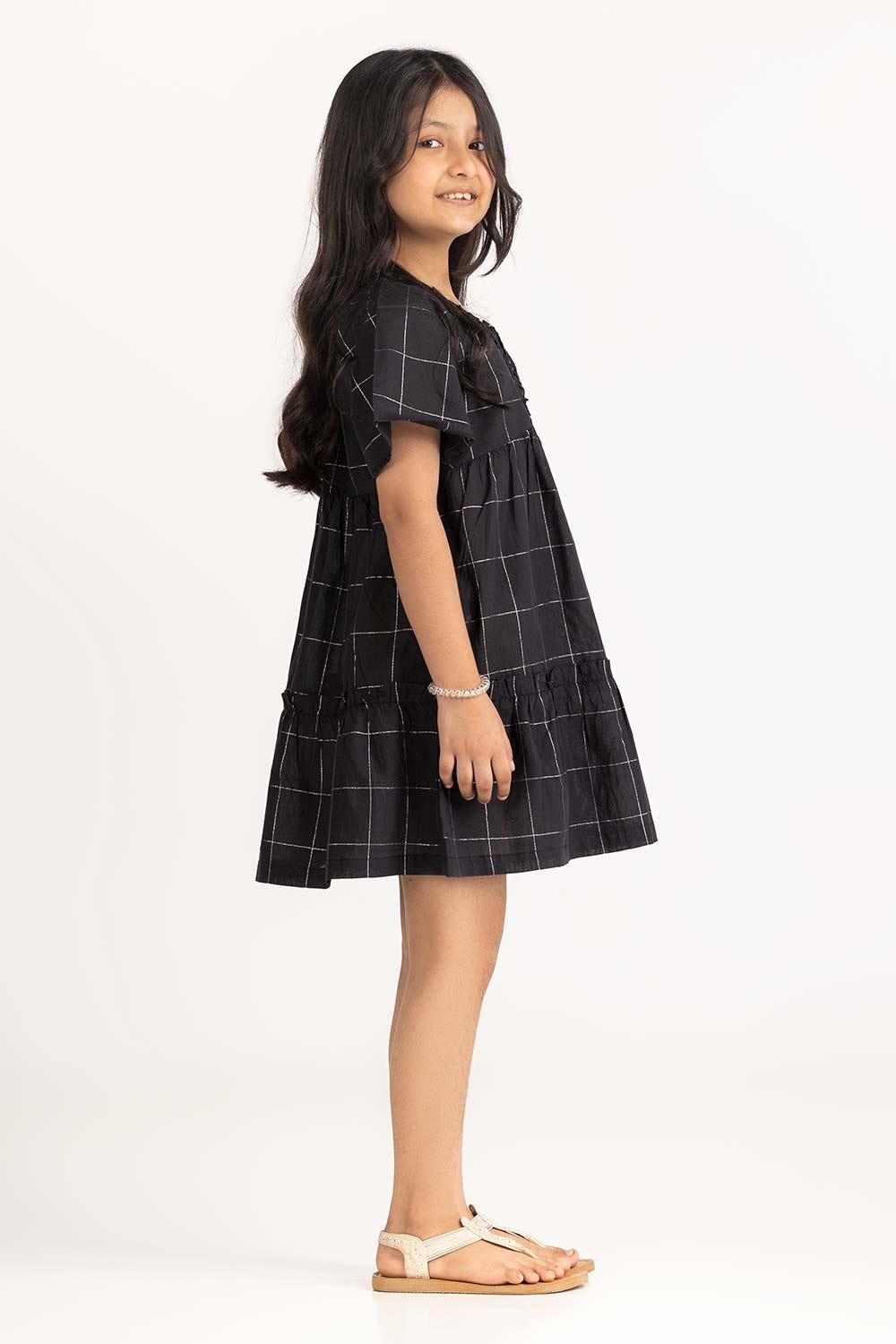 Junior Girl Black Dress 231-417-024