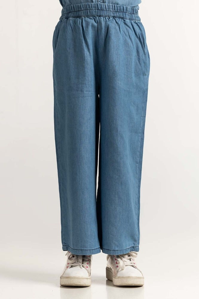 Junior Girl Blue Basic Trouser JG-TRC-SS24-305