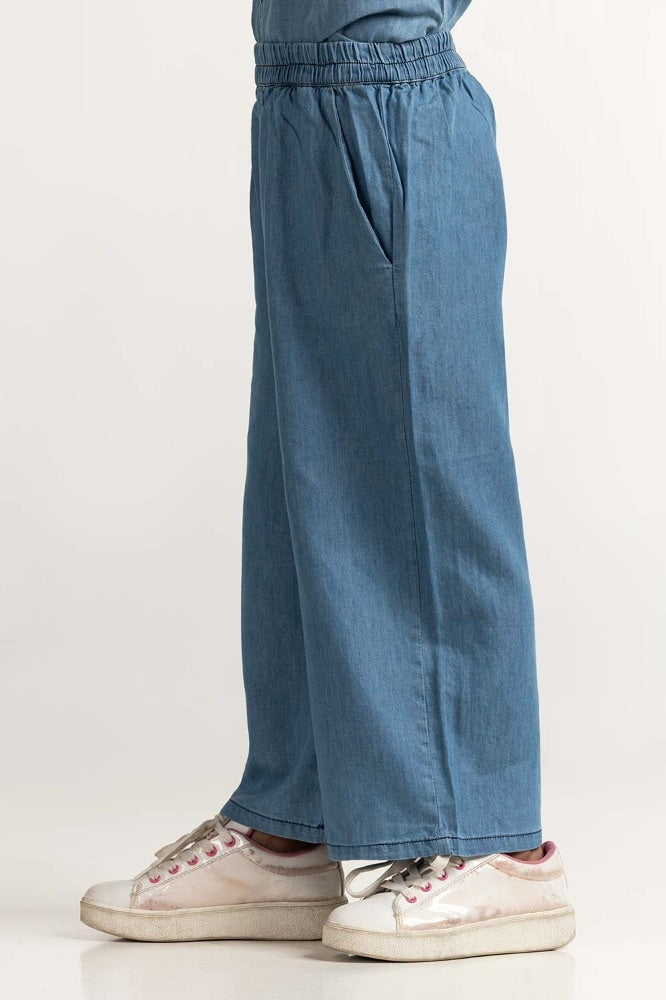 Junior Girl Blue Basic Trouser JG-TRC-SS24-305