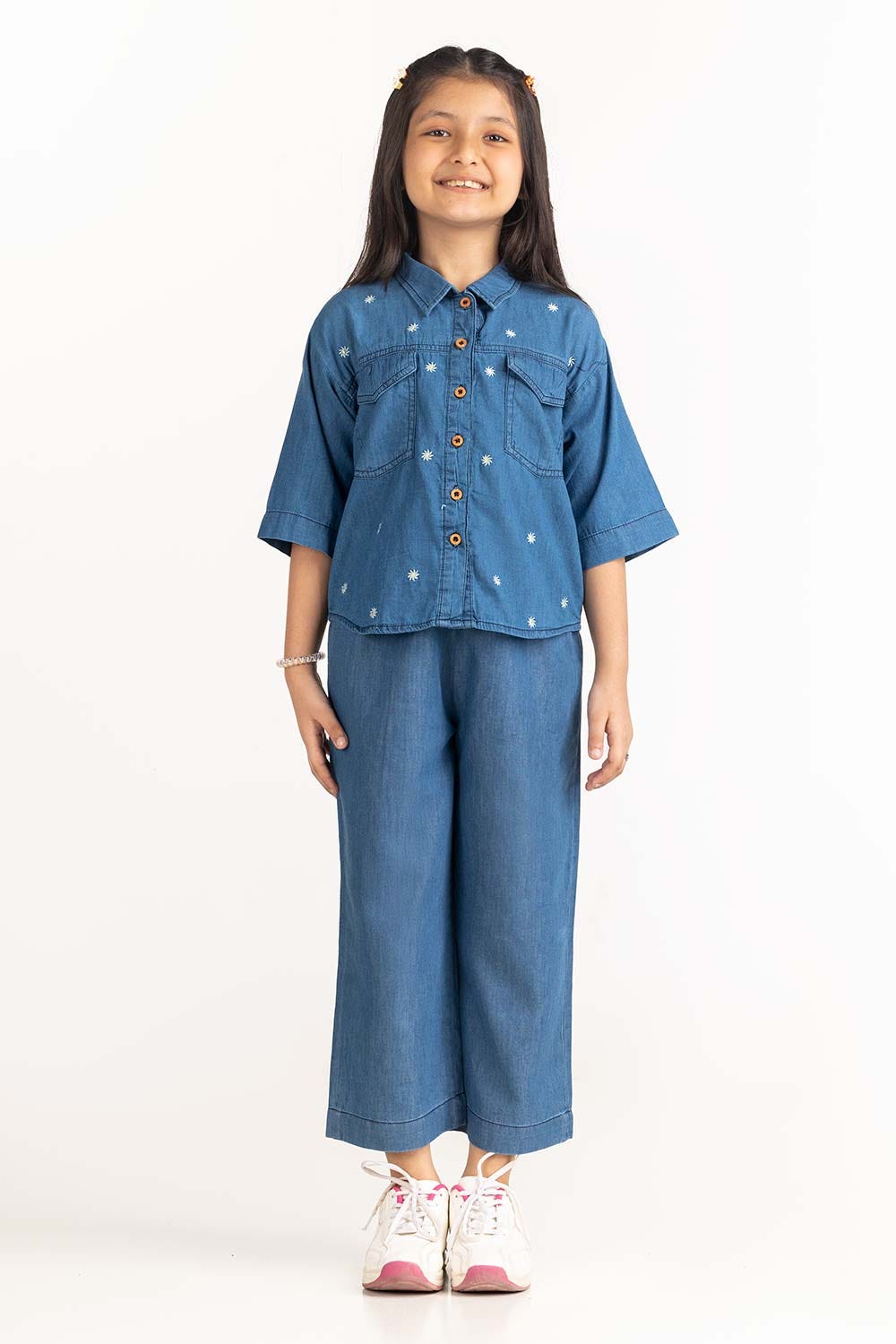 Junior Girl Blue Trouser 231-420-213