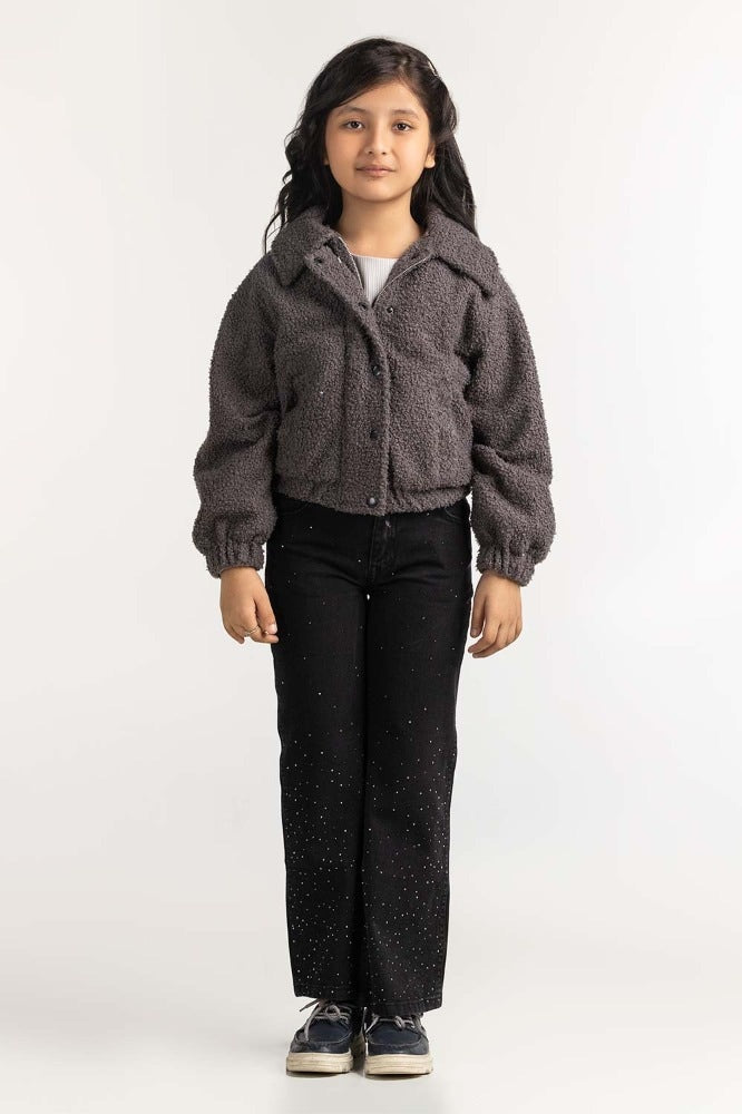 Junior Girl Charcoal Jacket JG-JKT23-201