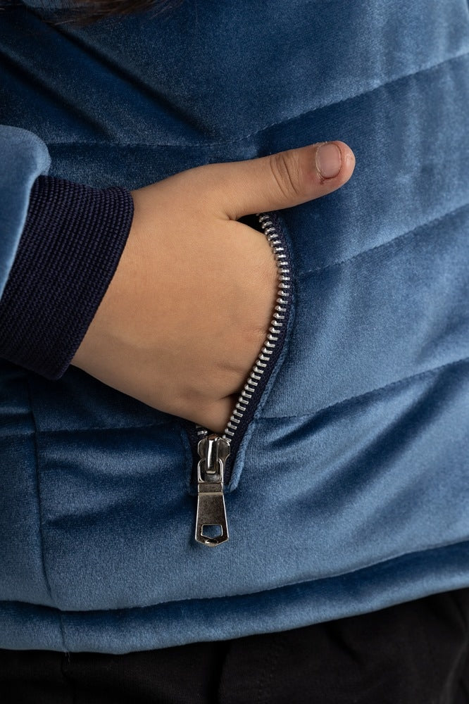 Junior Girl Dusty Blue Basic Jackets JG-JKT-WS23-030