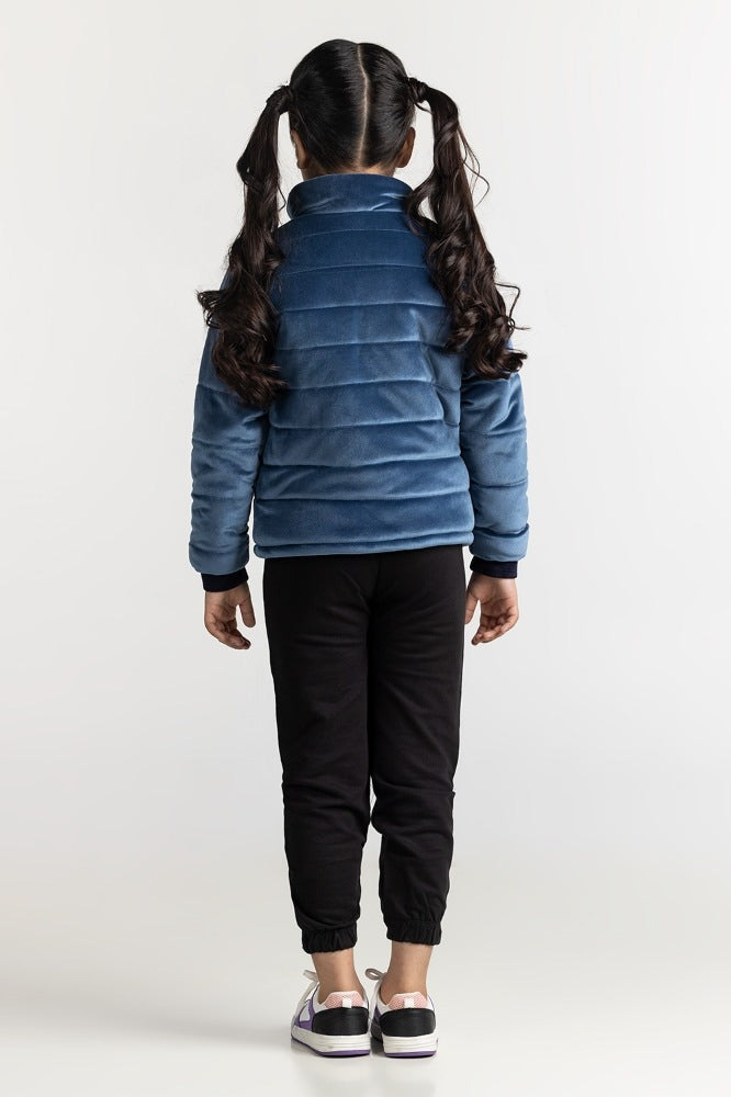 Junior Girl Dusty Blue Basic Jackets JG-JKT-WS23-030