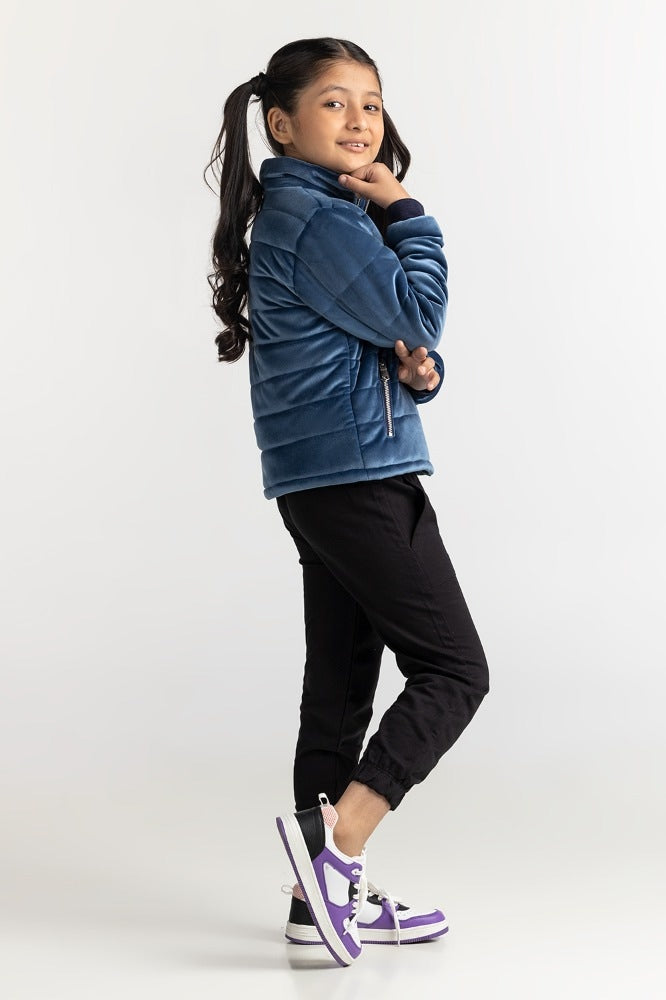 Junior Girl Dusty Blue Basic Jackets JG-JKT-WS23-030