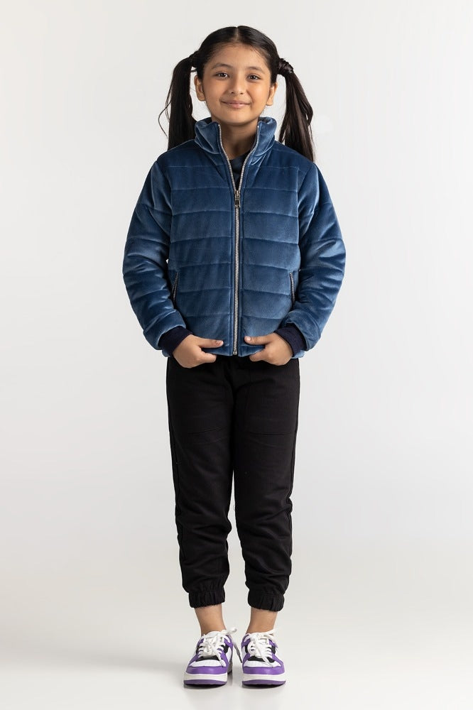 Junior Girl Dusty Blue Basic Jackets JG-JKT-WS23-030