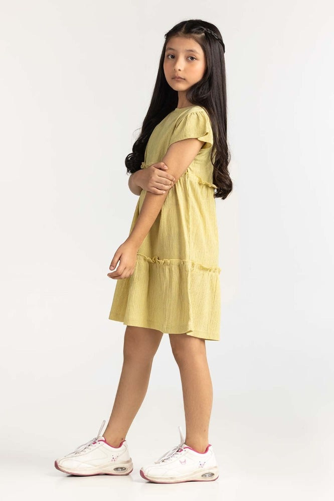 Junior Girl Green Basic Tee 231-414-056