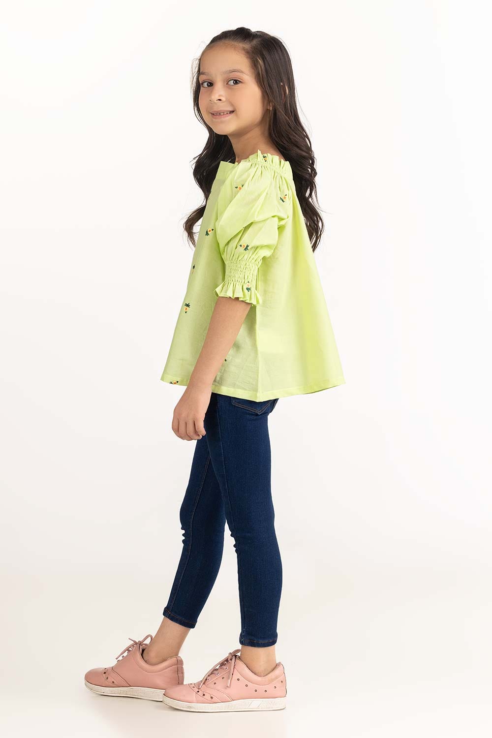 Junior Girl Green Blouse 231-416-202