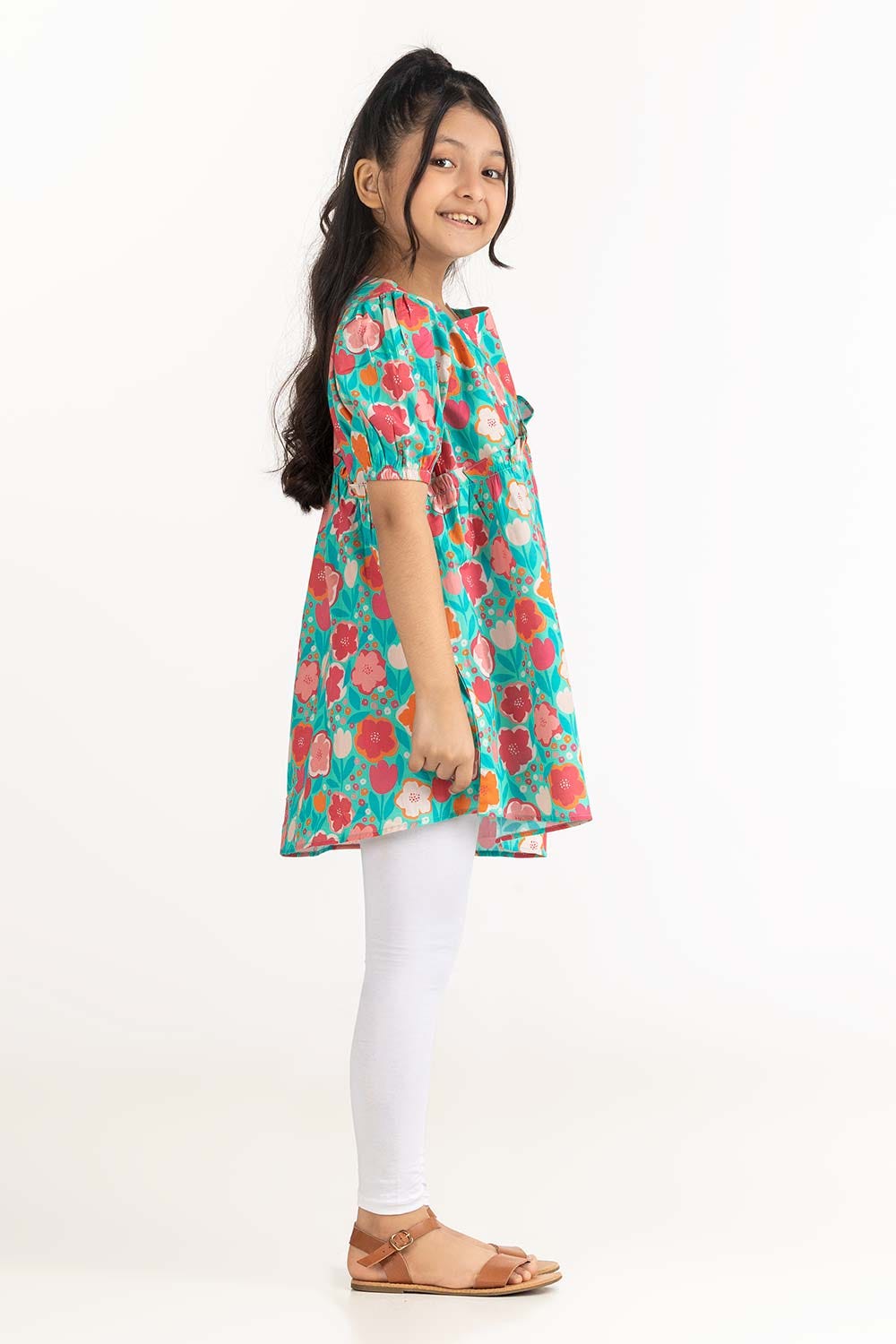 Junior Girl Green Dress 231-417-403