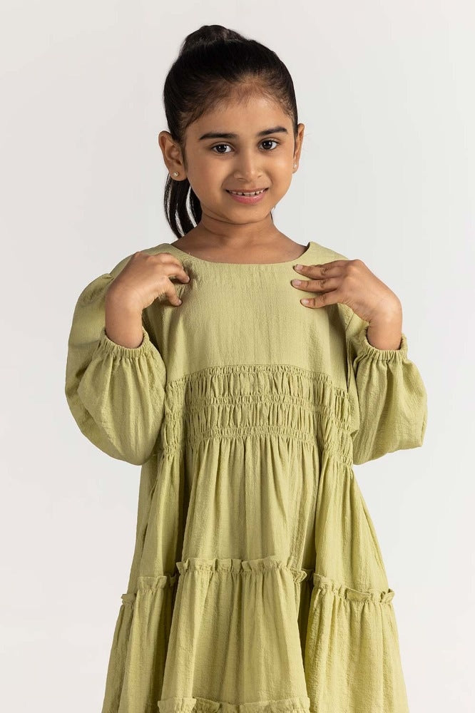 Junior Girl Green Dress JG-DRS-SS24-002