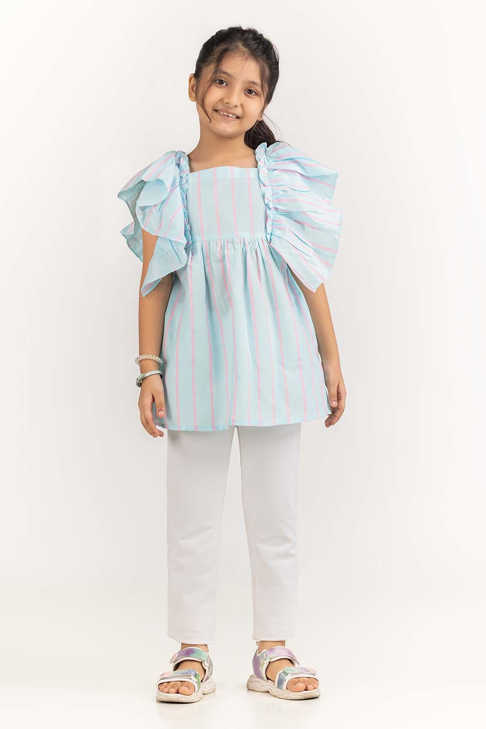 Junior Girl Light Blue Blouse 231-417-030
