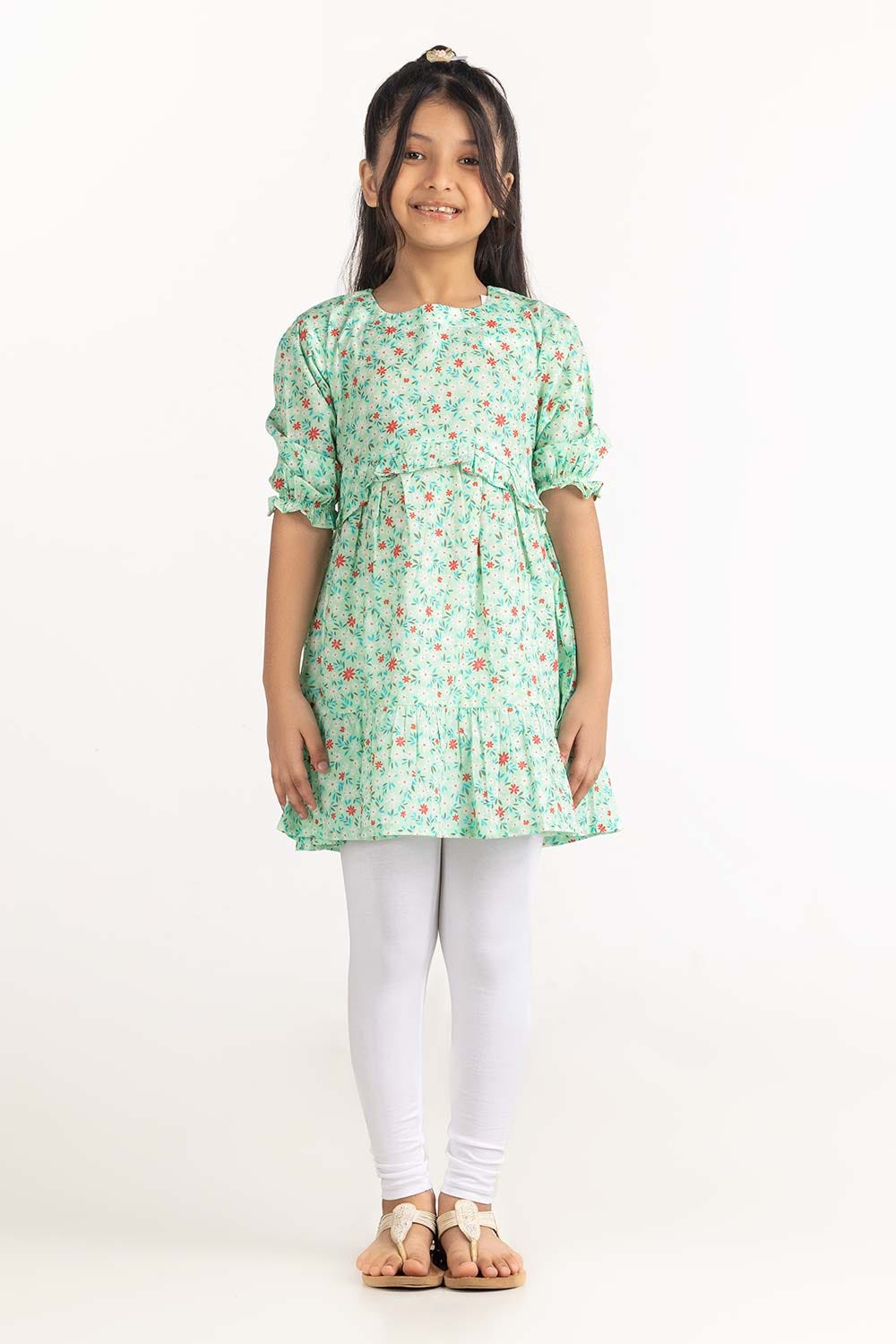Junior Girl Light Green Dress 231-414-410