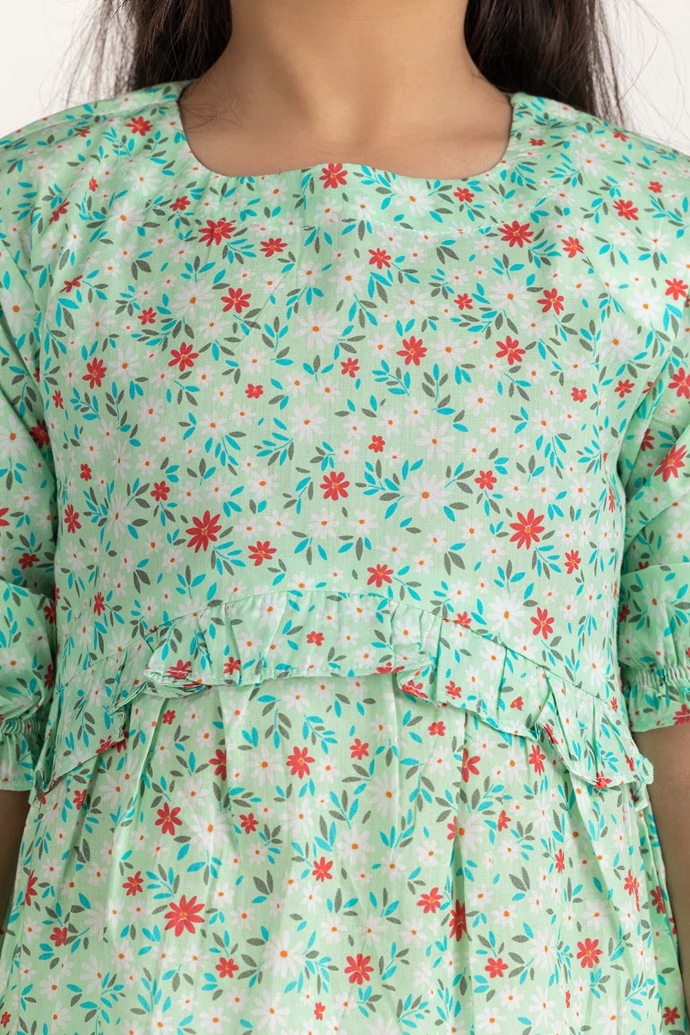 Junior Girl Light Green Dress 231-414-410
