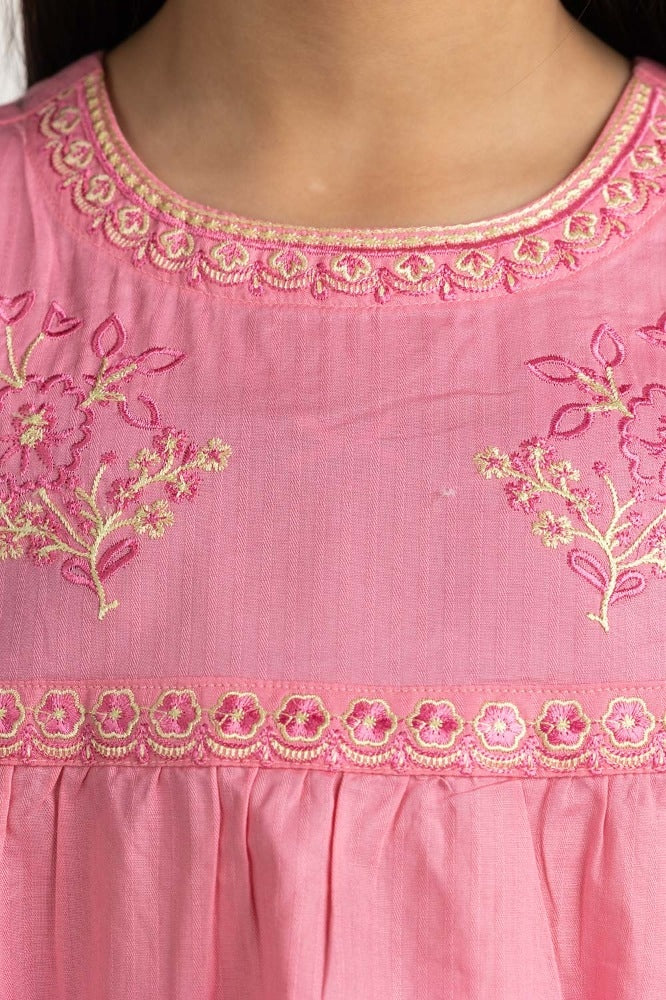 Junior Girl Magenta Basic Blouse 231-417-029