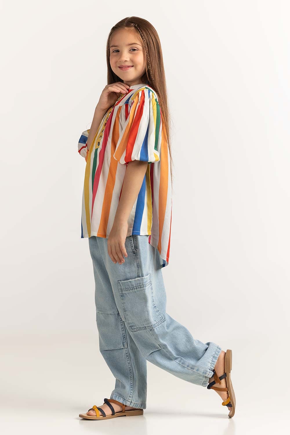 Junior Girl Multi Color Blouse JG-BLS-SS24-022