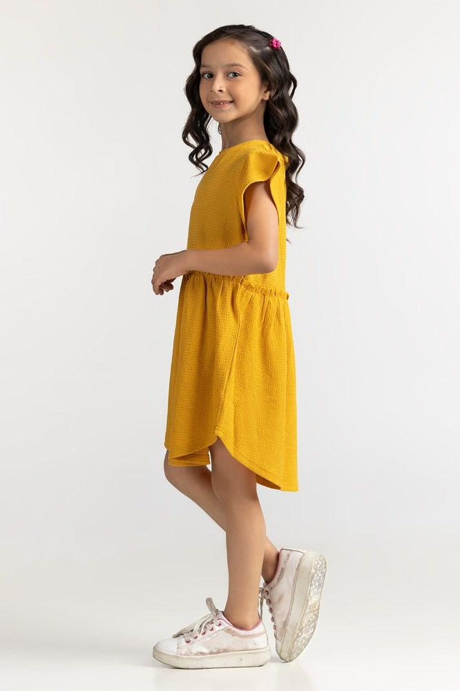 Junior Girl Mustard Basic Tee 231-414-052