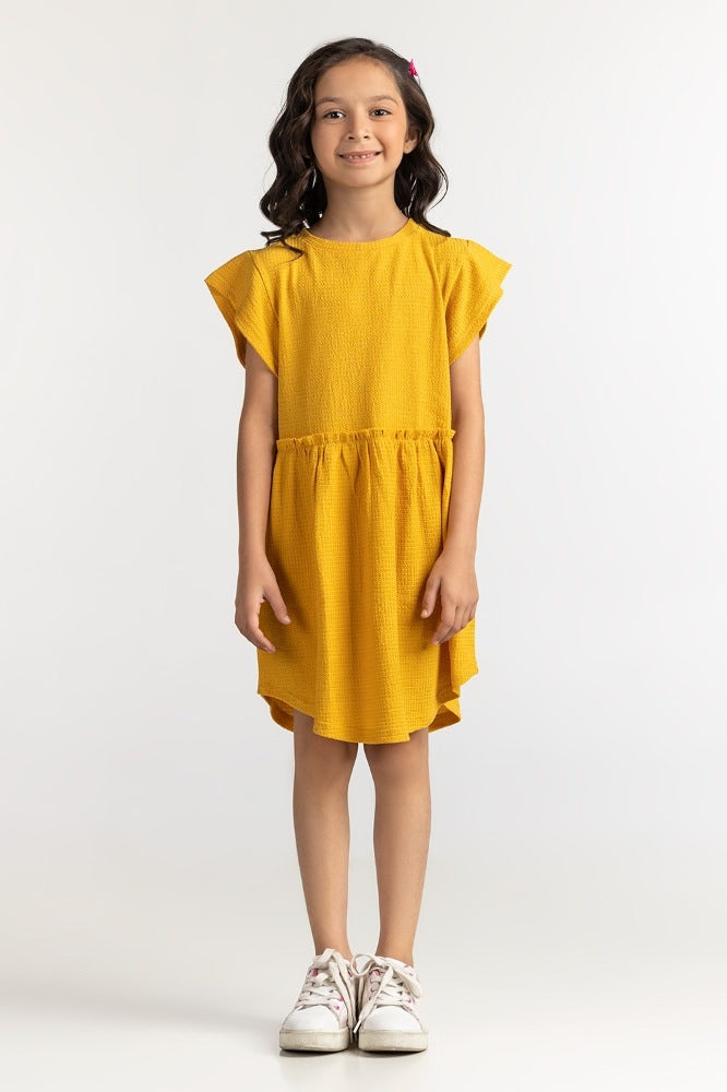Junior Girl Mustard Basic Tee 231-414-052