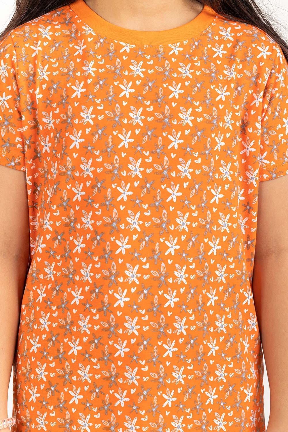 Junior Girl Orange T-Shirt 231-616-018 B