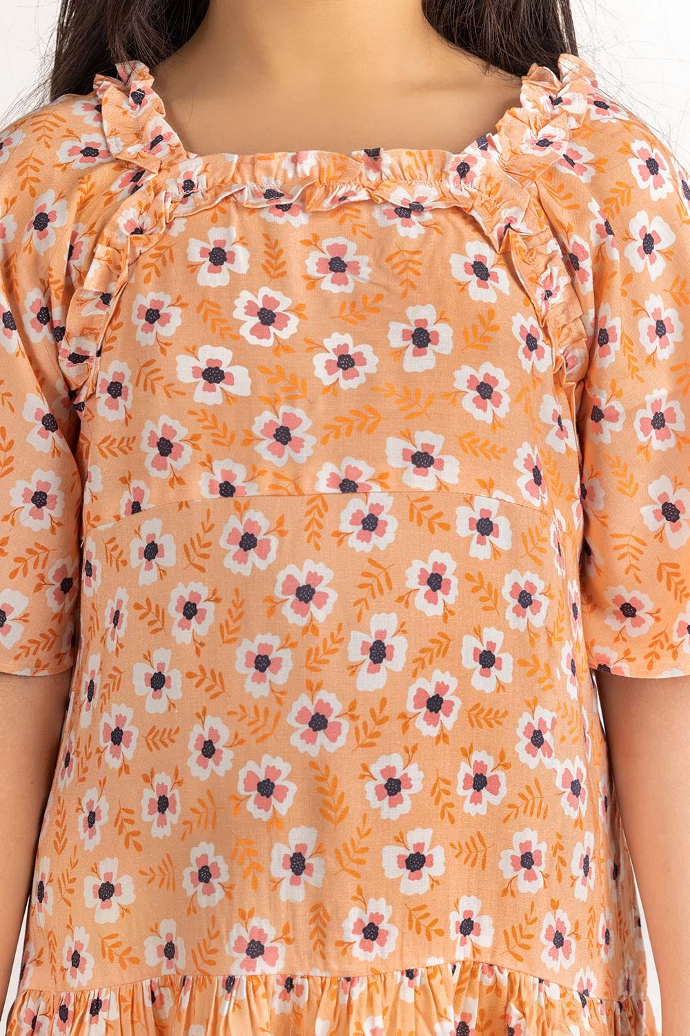 Junior Girl Peach Dress 231-417-014