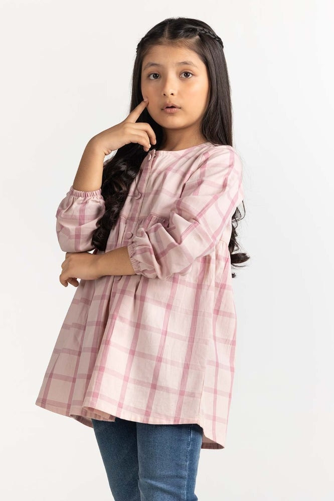 Junior Girl Pink Basic Blouse JG-BLSWS23-001