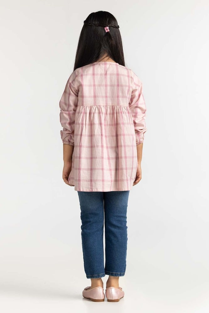 Junior Girl Pink Basic Blouse JG-BLSWS23-001