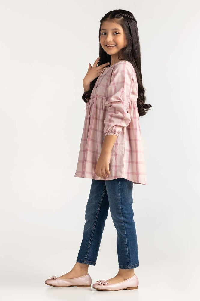 Junior Girl Pink Basic Blouse JG-BLSWS23-001