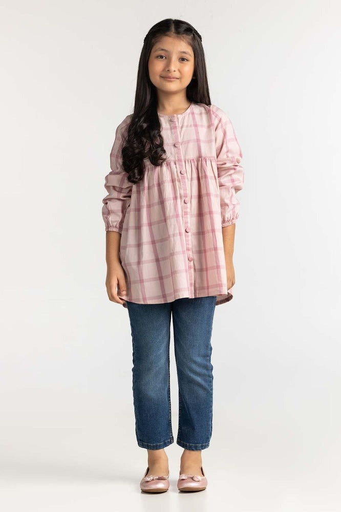 Junior Girl Pink Basic Blouse JG-BLSWS23-001