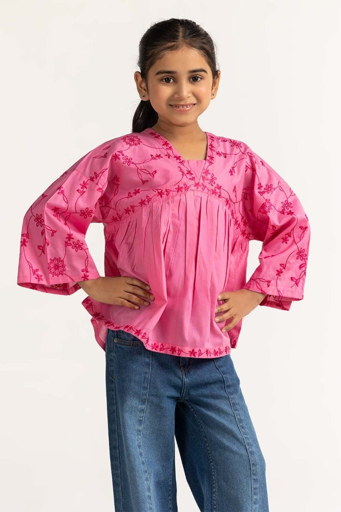Junior Girl Pink Blouse JG-BLS-SS24-031