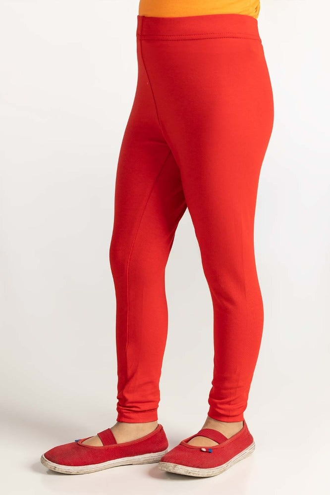 Junior Girl Red Knit Bottom Trouser JG-TRKN-SS24-004