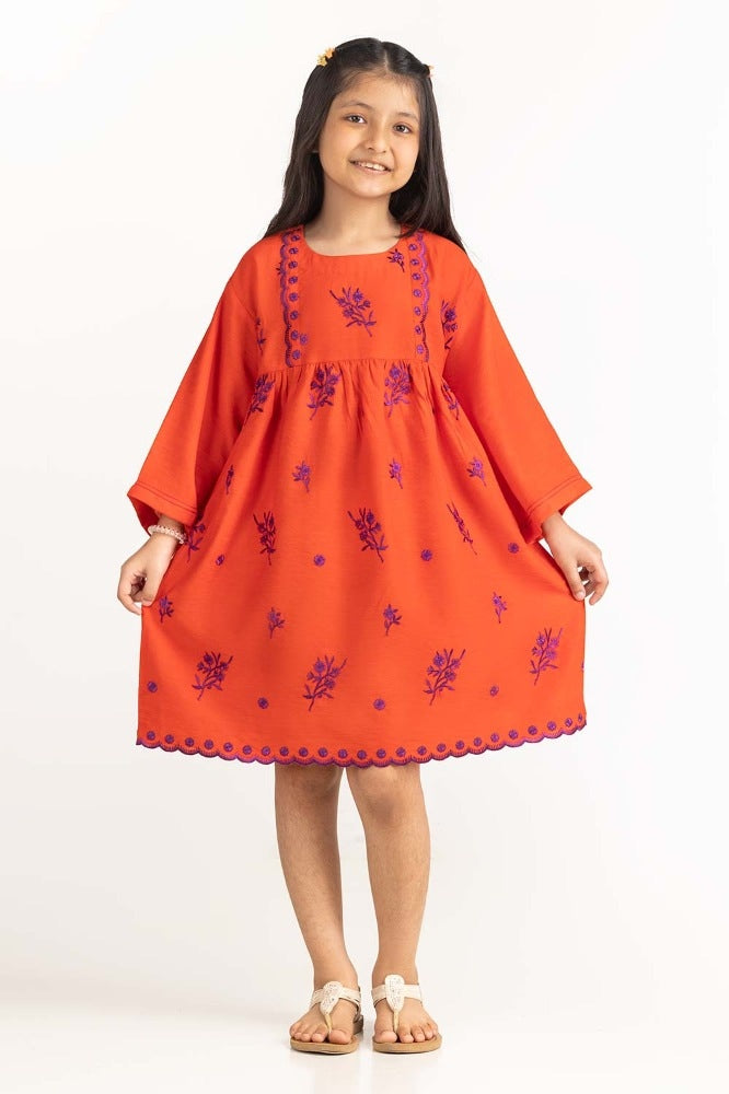 Junior Girl Rust Dress 231-414-231