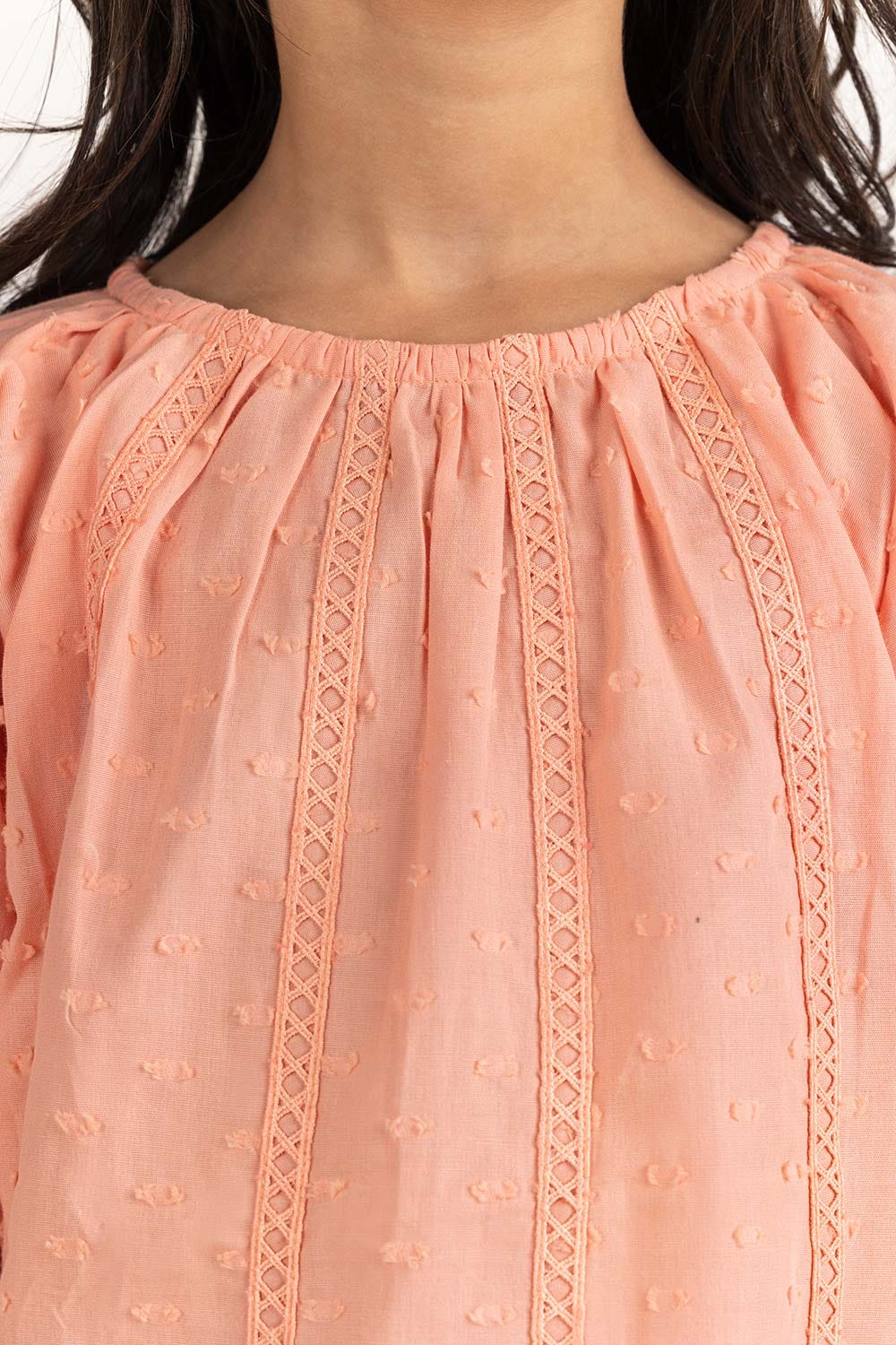 Junior Girl Salmon Blouse 231-417-031