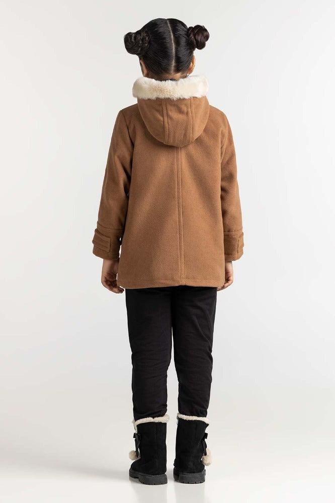 Junior Girl Tan Basic Jackets JG-JKT-WS23-028