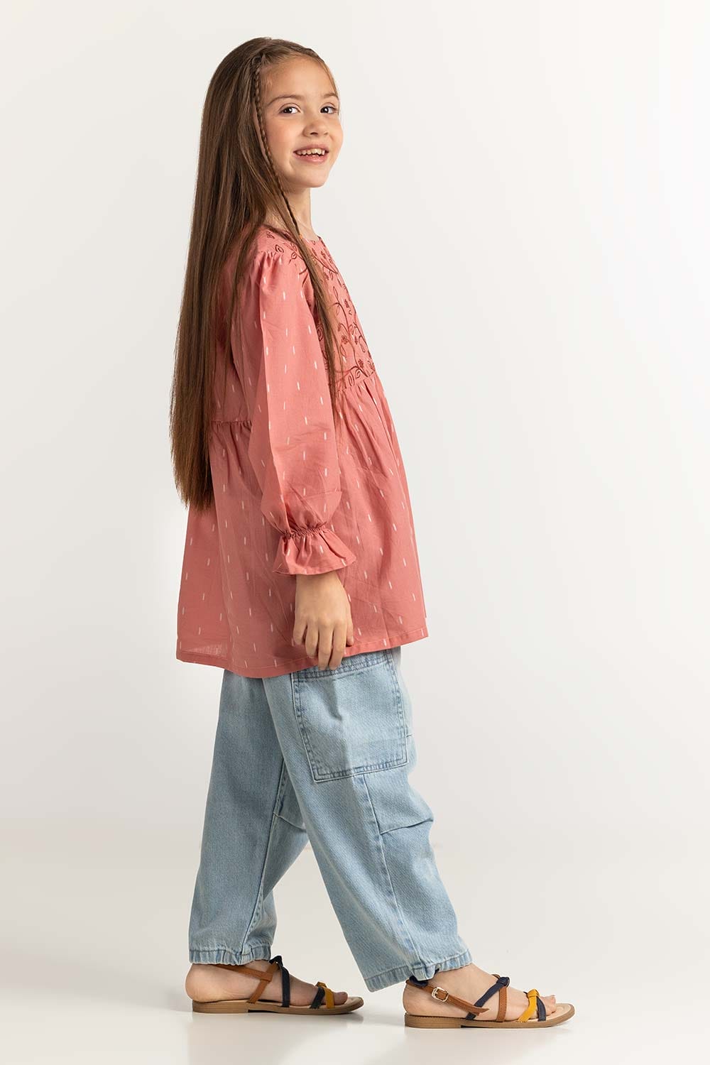 Junior Girl Terracotta Basic Blouse 231-414-208