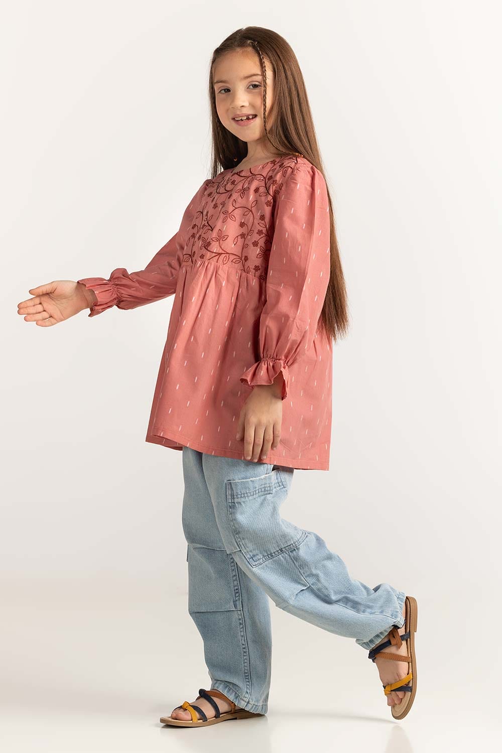 Junior Girl Terracotta Basic Blouse 231-414-208