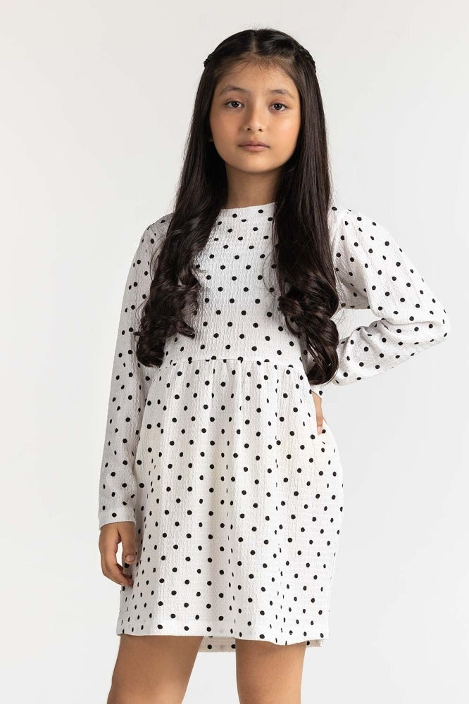 Junior Girl White Basic Top JG-DRS23-001